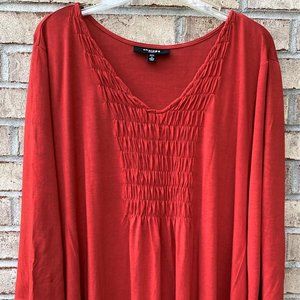 Plus Size Chelsea Studio Red Hanky Top N.W.O.T.